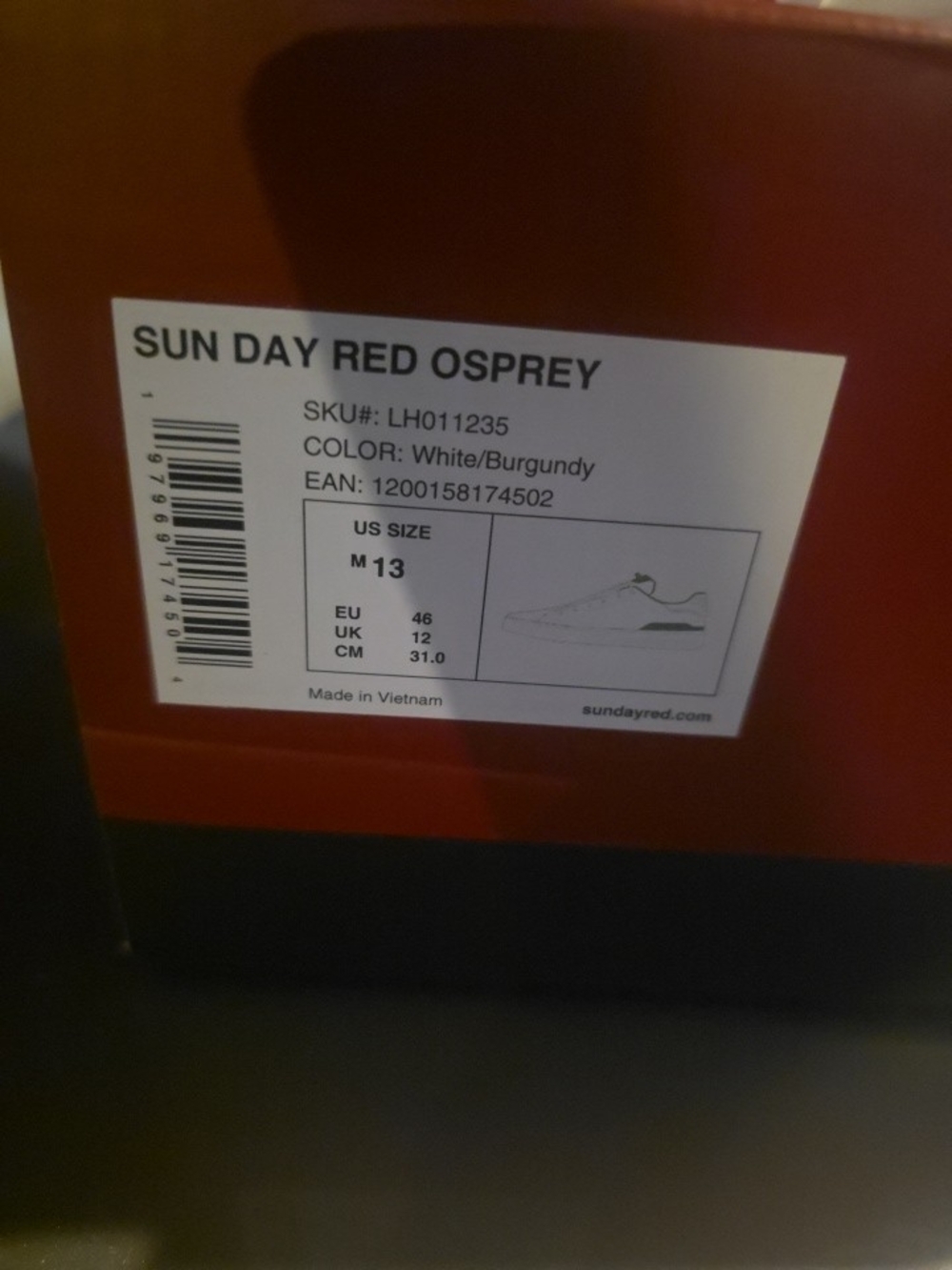 Sunday Red Osprey/Burgundy